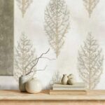 کاغذ دیواری طرح شاخ و برگ کد ۶۱۰۹