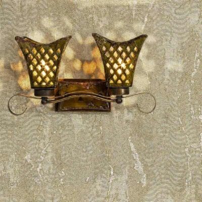 کاغذ دیواری طرح پتینه قهوه‌ای کد ۱۰۰۷۵