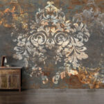 پوستر دیواری سه بعدی طرح داماسک کد 4818