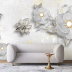 پوستردیواری سه بعدی طرح گل کد 4545