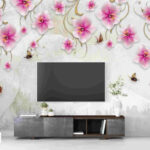 پوستر دیواری سه بعدی طرح گل کد 3928