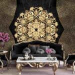 پوستر دیواری طرح داماسک