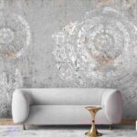 پوستر دیواری سه بعدی طرح دایره داماسک کد 4450