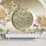 پوستر دیواری سه بعدی طرح گل کد 4807