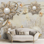 پوستر دیواری سه بعدی طرح گل کد 3962