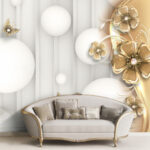 پوستر دیواری سه بعدی طرح گل کد 4477