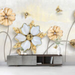 پوستر دیواری سه بعدی طرح گل کد 4479