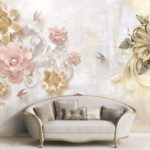 پوستر دیواری سه بعدی طرح گل کد 4356