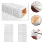 دیوارپوش فومی طرح آجر سفید پشت چسب دار - تصویر 7