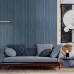 کاغذ دیواری طرح راه راه سرمه‌ ای کد ۱۰۱۸۴ - تصویر 4