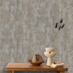 کاغذ دیواری طرح پتینه قهوه‌ ای کرم کد ۱۰۲۲۹