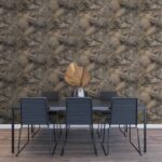 کاغذ دیواری طرح رگه‌ دار خاکستری طلایی کد ۱۱۰۰۲ - تصویر 4