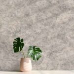 کاغذ دیواری طرح رگه‌ دار پتینه نقره‌ ای