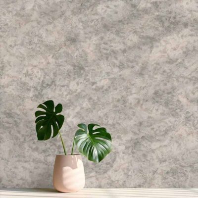 کاغذ دیواری طرح رگه‌ دار پتینه نقره‌ ای