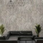 کاغذ دیواری طرح هندسی پتینه نقره‌ ای کد ۱۱۰۲۸ - تصویر 4