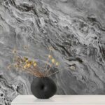 کاغذ دیواری طرح انتزاعی خاکستری کد ۱۱۰۵۰