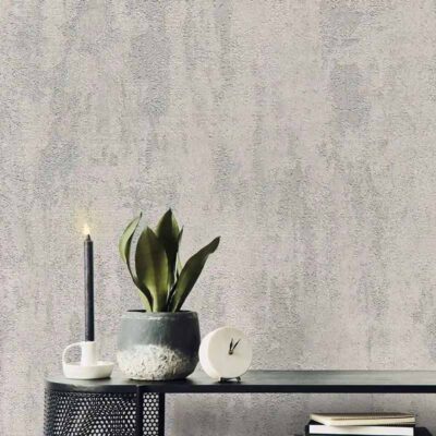 کاغذ دیواری طرح پتینه نقره‌ ای کد ۱۱۰۵۷