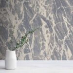 کاغذ دیواری طرح رگه‌ دار آبی خاکستری کد ۱۱۰۸۲