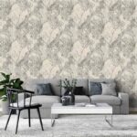 کاغذ دیواری طرح هندسی سفید نقره‌ ای کد ۱۱۱۰۲ - تصویر 4