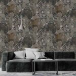 کاغذ دیواری طرح هندسی قهوه‌ ای کد ۱۱۱۰۶ - تصویر 3