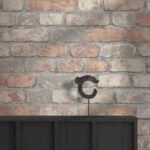 کاغذ دیواری طرح آجر نقره‌ ای نارنجی کد ۱۱۱۰۸