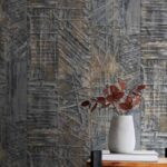 کاغذ دیواری طرح هندسی خاکستری کد ۱۱۰۶۰