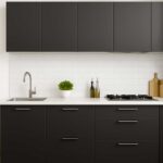 برچسب کابینت مشکی مات مدل اچ اند اس - تصویر 2