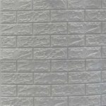 دیوارپوش فومی طرح آجر طوسی پشت چسب دار