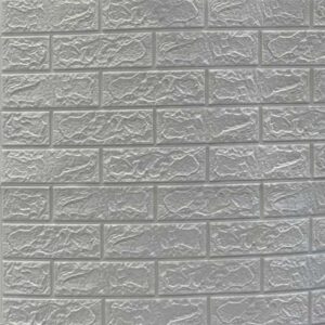 دیوارپوش فومی طرح آجر طوسی پشت چسب دار