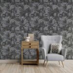 کاغذ دیواری طرح پتینه مشکی کد ۱۰۲۵۰ - تصویر 3