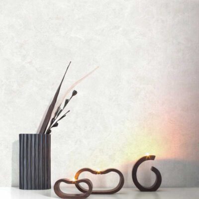 کاغذ دیواری طرح پتینه سفید