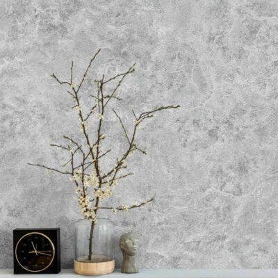 کاغذ دیواری طرح پتینه نقره‌ ای