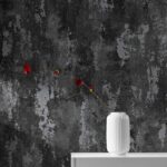 کاغذ دیواری طرح پتینه مشکی کد ۱۰۳۰۲