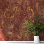 کاغذدیواری طرح پتینه قرمز نارنجی کد ۱۰۳۲۳