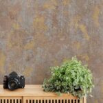 کاغذدیواری طرح پتینه قهوه‌ای کد ۱۰۳۲۶