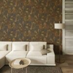 کاغذدیواری طرح پتینه قهوه‌ای/نارنجی کد ۱۰۳۳۵ - تصویر 3