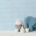 کاغذدیواری کودک طرح ساده | آبی کد 12002