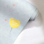 کاغذدیواری کودک طرح بادکنک‌های قلبی | آبی کد 12003 - تصویر 2