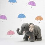 کاغذدیواری کودک طرح چترهای رنگی | سفید کد 12008