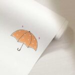 کاغذدیواری کودک طرح چترهای رنگی | سفید کد 12008 - تصویر 2