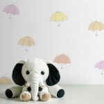 کاغذدیواری کودک طرح چتر های رنگی کد 12012