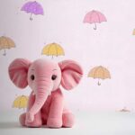 کاغذدیواری کودک طرح چترهای رنگی | صورتی کد 12016