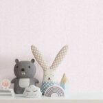 کاغذدیواری کودک طرح ساده | صورتی کد 12022