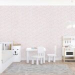 کاغذدیواری کودک طرح قلبی | صورتی کد 12024 - تصویر 3