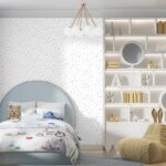 کاغذدیواری کودک طرح قلبی | سفید کد 12028 - تصویر 3