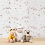 کاغذدیواری کودک طرح حیوانات | کرم کد 12031