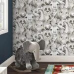 کاغذدیواری کودک طرح حیوانات | طوسی کد 12035 - تصویر 3