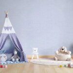 کاغذدیواری کودک طرح ساده | آبی کد 12038 - تصویر 3