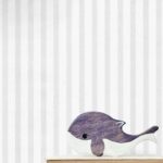 کاغذدیواری کودک طرح راه‌راه | طوسی کد 12043