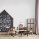 کاغذدیواری کودک طرح نقطه‌چین | طوسی کد 12044 - تصویر 3